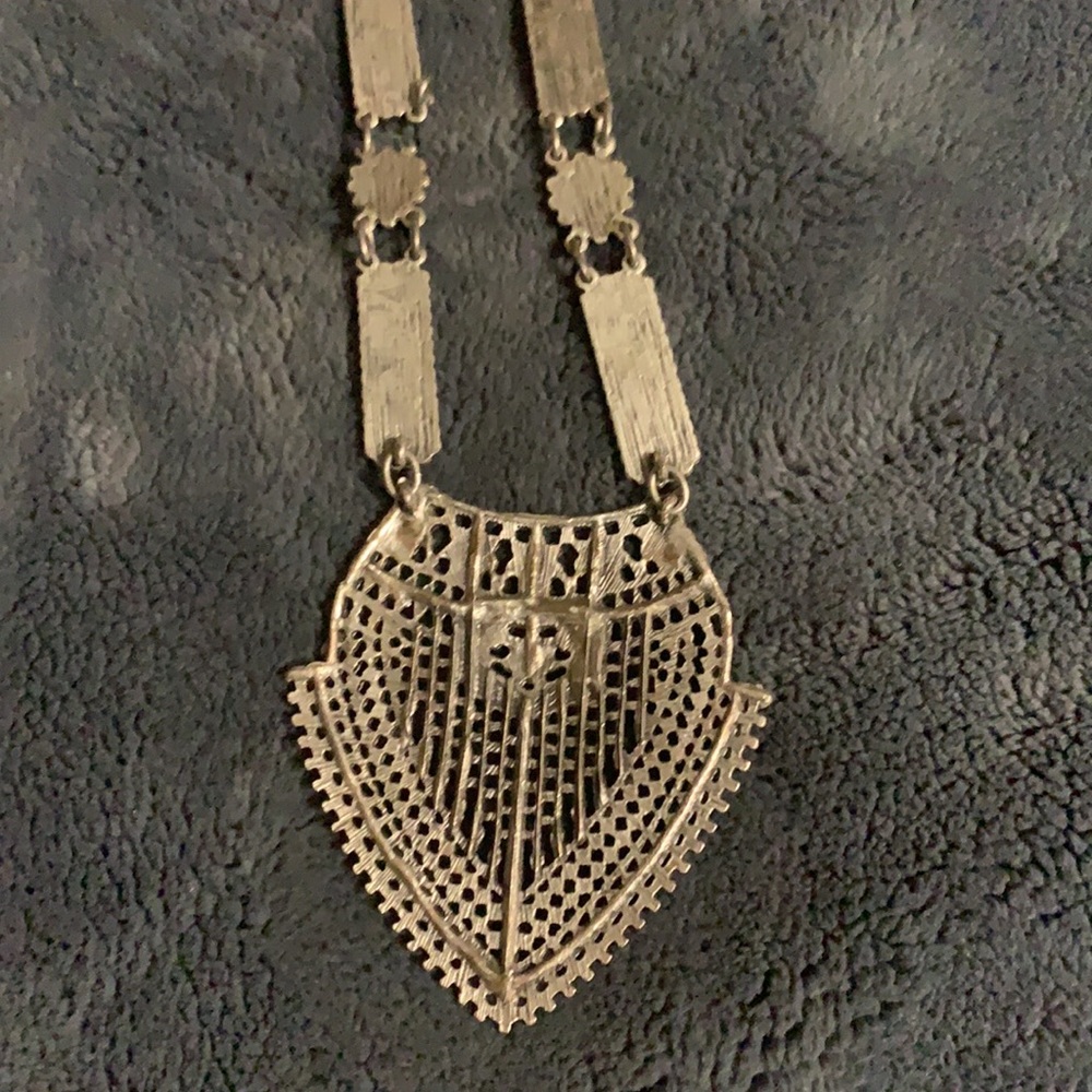 Silver Statement Necklace - image 3